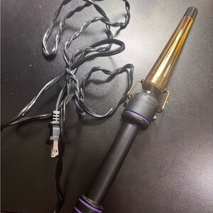 Hot tools signature series Gold-Tone Curling Wand with Black Handle